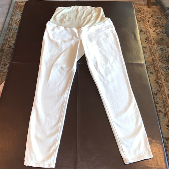 Isabel Maternity by Ingrid & Isabel Pants - All Maternity 3/$10 Over Belly Maternity Stretch Denim Ecru Pants Size 8